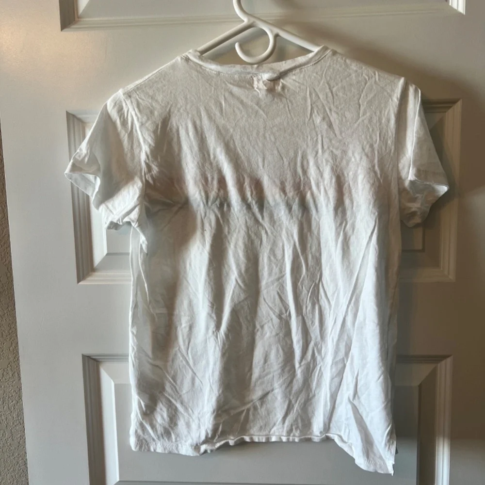 PST (by Project Social T) White T-shirt w Rainbow stripes Size Small - Picture 2 of 5